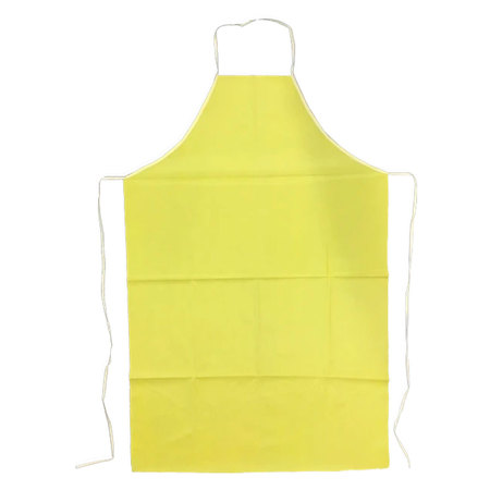 KLEEN HANDLER Non-woven Chemical Resistant Apron, Yellow, PK10 BLKH-MSNW-AP1Y-10